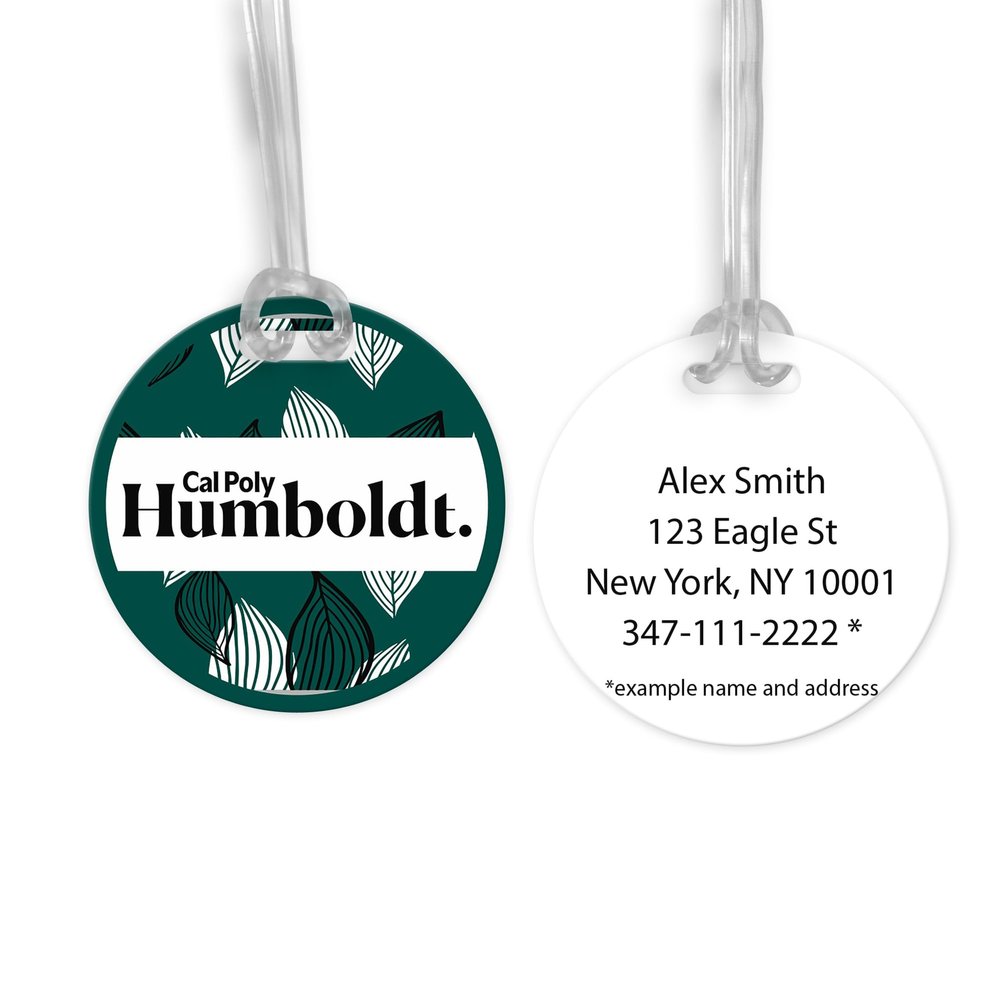 Cal Poly Humboldt Travel Luggage ID Bag Tag for Suitcases/Round Plastic Label (Cal Poly Humboldt 6)