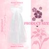 Bridal Hair Bow Veil Pearl White Wedding Headband for Women and Girls - Bachelorette Party Decorations, Bridesmaid Favors, Bride To Be Short Veil, Hair Pieces, Bridal Shower Gift view 2