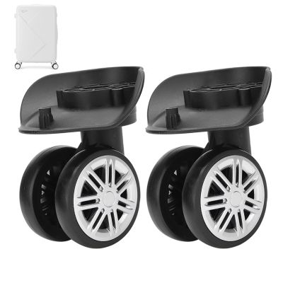 BestAlice 2Pcs Luggage Wheels Replacement, Luggage Replacement Wheels, Suitcase Wheels for Luggage, Outdoor Double Row Large Wheel Draw Box Code Case Suitcase Accessory