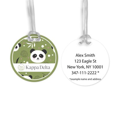 Kappa Delta Travel Luggage ID Bag Tag for Suitcases/Round Plastic Label (Kappa Delta 10)