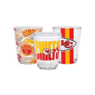 FOCO Kansas City Chiefs NFL Team Spirit Shot Glasses - 3 Pack