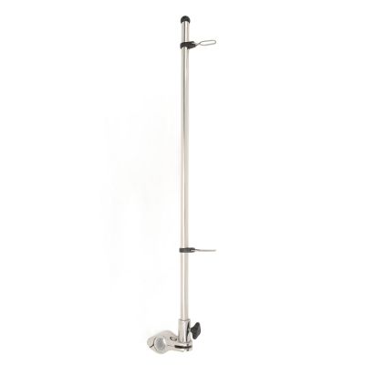 Marine Grade Rail Mount Flag Pole Stainless Steel Flagpole for Boats Yachts RVs Fits 22.2 to 25mm Pipe Diameter Rails and Design for Easy Installation and Secure Flag Display