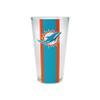 FOCO Miami Dolphins NFL Team Stripe Pint Glass view 1