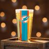 FOCO Miami Dolphins NFL Team Stripe Pint Glass view 2