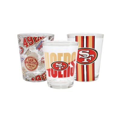 FOCO San Francisco 49ers NFL Team Spirit Shot Glasses - 3 Pack