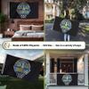 Desert Cactus Chicago Sky Flag Team WNBA 100% Polyester Indoor Outdoor 3x5 feet Flag (Black) view 3