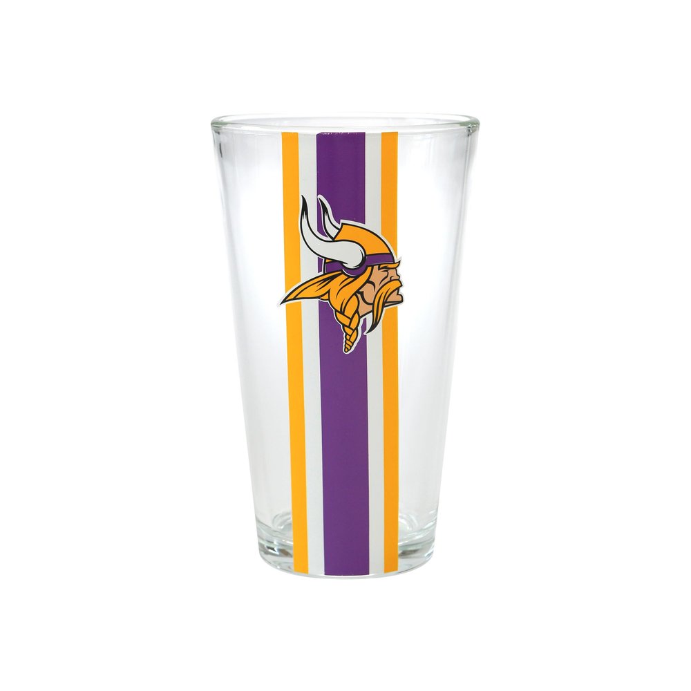 FOCO Minnesota Vikings NFL Team Stripe Pint Glass