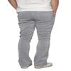 URBANJ Men's Flared Fleece Sweatpants Open Bottom Stacked Track Pants (US, Alpha, 3X-Large, Regular, Regular, 091_Flared Grey) view 2