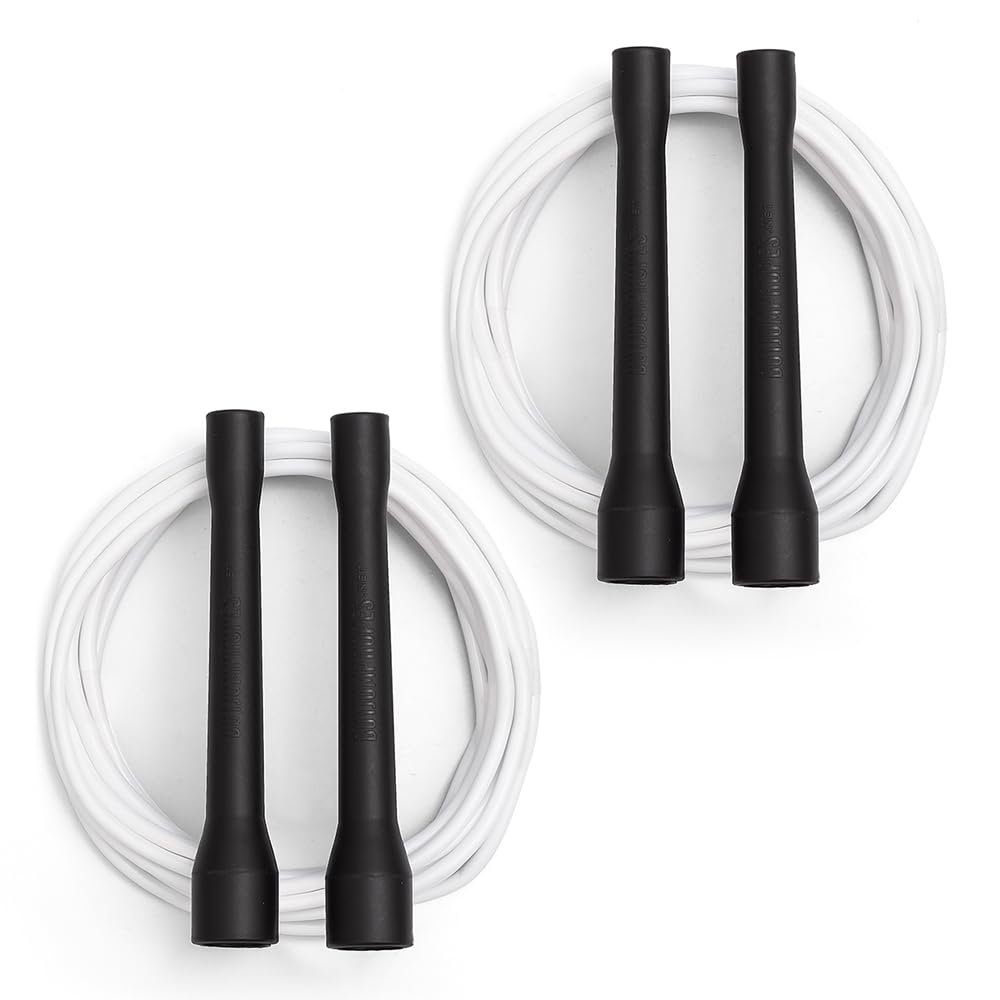 Buy Jump Ropes Short Handle Freestyle Jump Rope - Flexible Licorice Kids Jump Ropes - Tangle Free long skipping rope for Kids - Toddler Jump Rope for Schools, and Cardio Workout - Pack of 2 - White