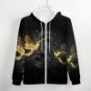 Bright Hummingbird Men's Zip Up Hoodie Lightweight Long Sleeve Hooded Sweatshirt Jacket with Pockets L view 3