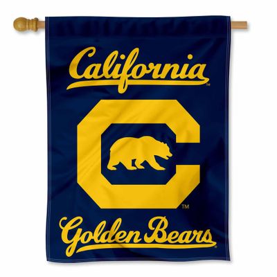 College Flags & Banners Co. Cal Berkeley Golden Bears Wordmark Double Sided House Banner Flag