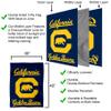 College Flags & Banners Co. Cal Berkeley Golden Bears Wordmark Double Sided House Banner Flag view 3