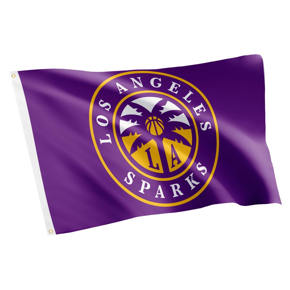 Desert Cactus Los Angeles Sparks Flag Team WNBA 100% Polyester Indoor Outdoor 3x5 feet Flagss LA (Purple)