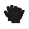Kids Black Gloves Winter Magic Warm Full Finger Gloves Soft Stretchy Knit Mittens for Toddler Boys Girls Black One Size view 1