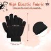 Kids Black Gloves Winter Magic Warm Full Finger Gloves Soft Stretchy Knit Mittens for Toddler Boys Girls Black One Size view 3