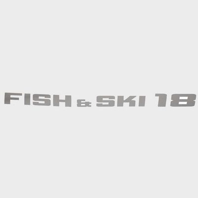 Lowe Boat Decal 2354063 | 18 Fish and Ski 20 1/2 Inch Metallic Silver