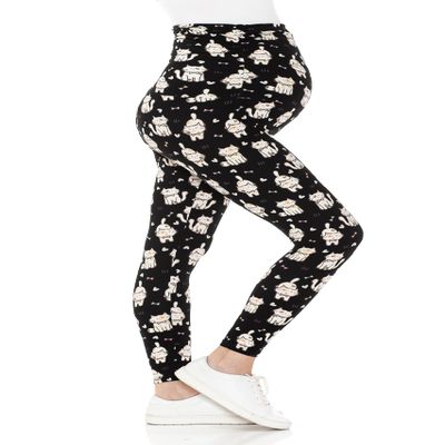 Leggings Depot Women's Maternity Leggings Over The Belly Pregnancy Casual Yoga Tights-S503 (Furball Cats, X-Large)