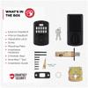 Kwikset 9250TRS-514S Transitional Powerbolt 2 Electronic SmartCode Deadbolt SmartKey with RCAL Latch and RCS Strike Matte Black Finish view 3