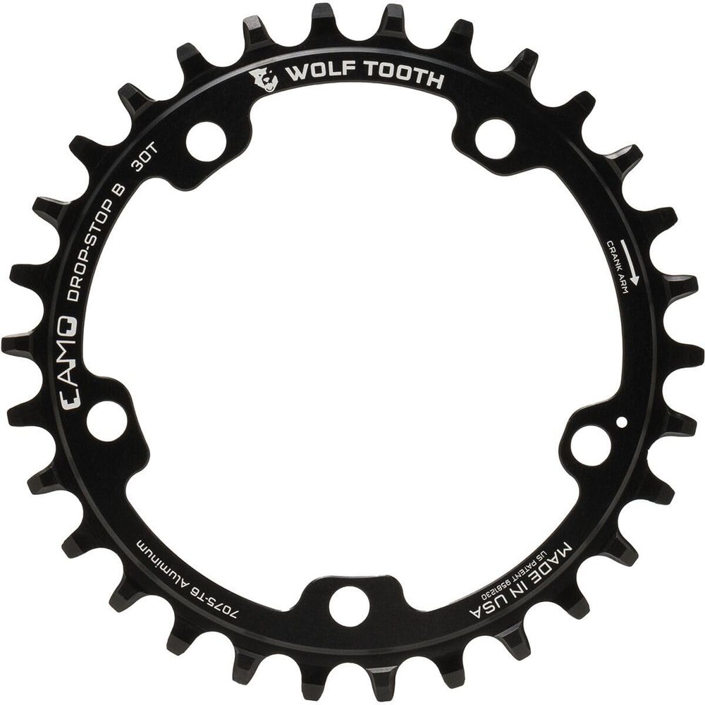 Wolf Tooth Components Camo Round Chainring Black, 32T