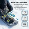 Crescent Moon Snowshoes Eco Eva  Ultralight 22" Foam Snowshoes for Men & Women | Hiking & Running Insulated Rocker Cloud Deck with Hook & Loop Binding & Durable Ice Spikes view 2
