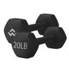 WeCare Fitness Neoprene Coated Dumbbells for Non-Slip Grip (Set of Two) - Black (20) view 1