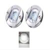 3" Inch Round Chrome Marine Boat Lights White LED Transom Mount Stern Anchor Navigation Lights IP67 Waterproof, Boat LED Stern Lights, Night Fishing Lights,Deck Lights, 12V, Surface Mount view 1
