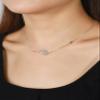 PickleBelle Lovematch Tennis Racket and Ball Necklace - Rhodium Plated Over 925 Sterling Silver | Gift for Her, Present For Birthday, Valentine's day, Wedding Anniversary and Christmas Gifts for Tennis Lovers view 3