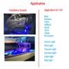 Marine Boat LED Cabin Deck Courtesy Light Stern Transom Lights 12V DC Round Chrome Clear Lens Waterproof, Round LED Deck Courtesy Blue Light 4 Pcs view 3