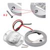 Marine Boat LED Cabin Deck Courtesy Light Stern Transom Lights 12V DC Round Chrome Clear Lens Waterproof, Round LED Deck Courtesy Blue Light 4 Pcs view 4