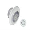 LLD_TK Marine RV Boat Pontoon White LED Courtesy Ceiling Light Glare Free illumination Lens 12V DC Surface Flush Mount White Plastic Housing view 3