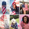 American Flag Bandana for Men Women and Dog - 100% Cotton, 22x22 In, 1 Pack - USA 4th of July Accessory Bandanna Handkerchief view 4