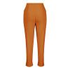 Women Suit Pants Dressy Elegant High Elastic Waisted Stretchy Tummy Control Business Work Pants Casual Skinny Pants Orange view 4