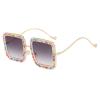 helena Trendy Rhinestone Square Sunglasses Women Oversized Crystal Frame Gradient Lens Party Diamond Eyeglasses (white) view 2