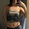 Fairy Grunge Aesthetic Tank Top Women Clothes Summer Sexy Print Y2k Crop Tops Strapless Shirt,Army Green,L view 4