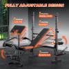 Fostoy Adjustable Weight Bench with Leg Extension, Preacher Curl & Butterfly Arm, 990lbs Heavy Duty Bench Press for Full Body Home Gym Workout (Orange 6 in 1) view 2