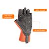 ADDMOTOR Workout Gloves for Men and Women, Breathable Exercise Gloves, SBR Padded Wear Non-Slip & Full Palm Protection Fingerless Gloves for Cycling, Exercise,Gym, Fitness and Training (Orange L) view 4