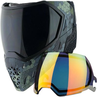 Empire EVS Paintball Mask/Goggle HEX - 3 Quick Change Thermal Lenses Clear, Smoke, Fire Mirror