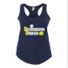 Small Navy Blue Women Fitted Designated Dinker Pickleball Funny Gift Idea Sleeveless Tank Top T-Shirt view 1