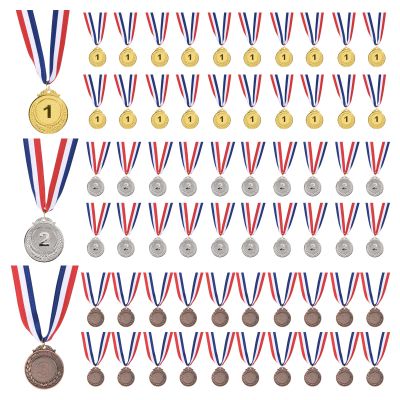 PATIKIL 60 Pieces Gold Silver Bronze Award Medals, 2-Inch Award Medals 1st 2nd 3rd Prizes with Ribbon for Team Games Sports Competitions