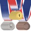 PATIKIL 24 Pieces Gold Silver Bronze Award Medals, 2-Inch Award Medals 1st 2nd 3rd Prizes with Ribbon for Team Games Sports Competitions view 1