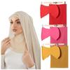 Cntqiang Muslim Chiffon Shawl Hijab with Matching Undercap Neck Full Cover Hijab Underscarf Wrap Scarves Turban view 1