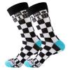 DRASEX Men's Funny Dress Socks Colorful Striped Pattern Novelty Funky Fun Cozy Crazy Cotton Casual Crew Sock view 4