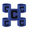5Pcs Elastic Soccer Captain Armband,Adjustable Soccer Team Leader Armband,Football Basketball Player Bands for Adult Youth,Sports Player Bands Group Armband,Anti-Drop (5pcs Blue) view 1