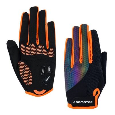 ADDMOTOR Workout Gloves for Men Full-Finger, Touchscreen Anti-Slip Exercise Gloves, Lightweight Breathable Full Palm Protection Gloves for Bike Cycling, Exercise,Gym, Fitness and Training (M Orange)