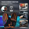 ADDMOTOR Workout Gloves for Men Full-Finger, Touchscreen Anti-Slip Exercise Gloves, Lightweight Breathable Full Palm Protection Gloves for Bike Cycling, Exercise,Gym, Fitness and Training (M Orange) view 2