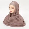 Cntqiang Muslim Chiffon Shawl Hijab with Matching Undercap Neck Full Cover Hijab Underscarf Wrap Scarves Turban view 2