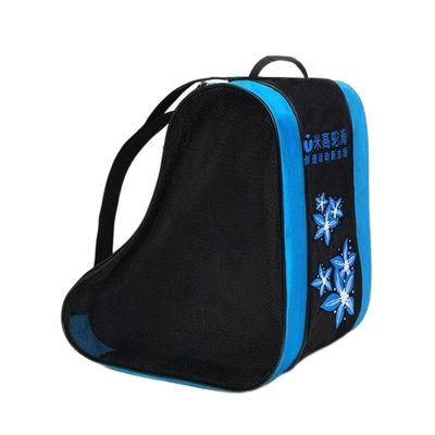 3Layers Skate Carry Bag for Kids Roller Skates Inline Skates Ice Skates, blue