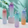 RLOKK Fitness Portable Water Bottle Medium Cup Gradient Water Bottle Outdoor Scrub 900ml Sports Water Cup view 3