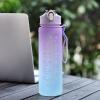 RLOKK Fitness Portable Water Bottle Medium Cup Gradient Water Bottle Outdoor Scrub 900ml Sports Water Cup view 1