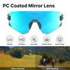 SQUALO Polarized Sunglasses, UV Protection Cycling Sunglasses for Women Men, Windproof Goggles with Mirror Lens (Grey/Green) view 4